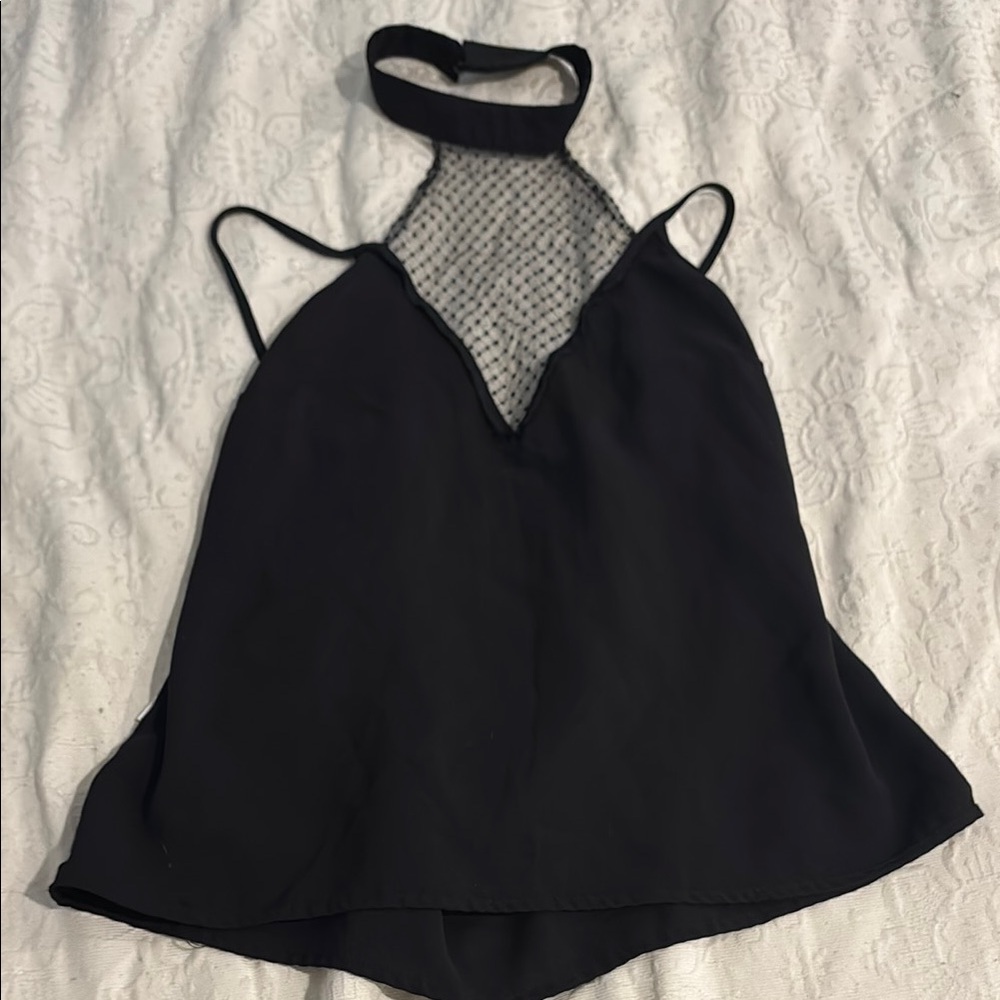 Elegant Black Halter Top
